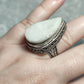 Anillo baño de plata con cuarzo cristalizado n°5