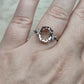 Anillo plata 925 con cuarzo ahumado facetado  - ajustable n° 95