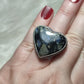 Anillo baño de plata con Riolita qué será ref.128
