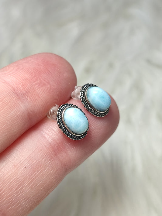 Pendientes plata 925 con larimar