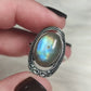 Anillo bisutería con labradorita - n° 9