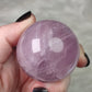 Esfera rosa cuarzo rosa Madagascar con star n°142 - Video