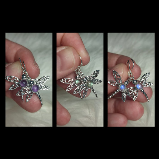 Pendientes plata 925 - Modelo Libélula