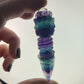 Phurba o daga tallada a mano en fluorita multicolor alta calidad