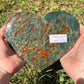 Corazón Ágata musgo y cornalina 906 gramos