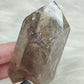 Punta cuarzo ahumado y rutilo con hematite n°15