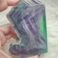 Punta fluorita semi pulida alta calidad 380 gramos