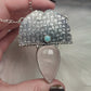 Collar baño de plata con cuarzo rosa y larimar