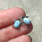 Pendientes plata 925 con larimar modelo tortuga n° 144
