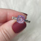 Anillo plata de ley 925 con amatista facetada y tallada n° 51