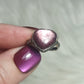 Anillo plata 925 con mica morada - ajustable n° 1