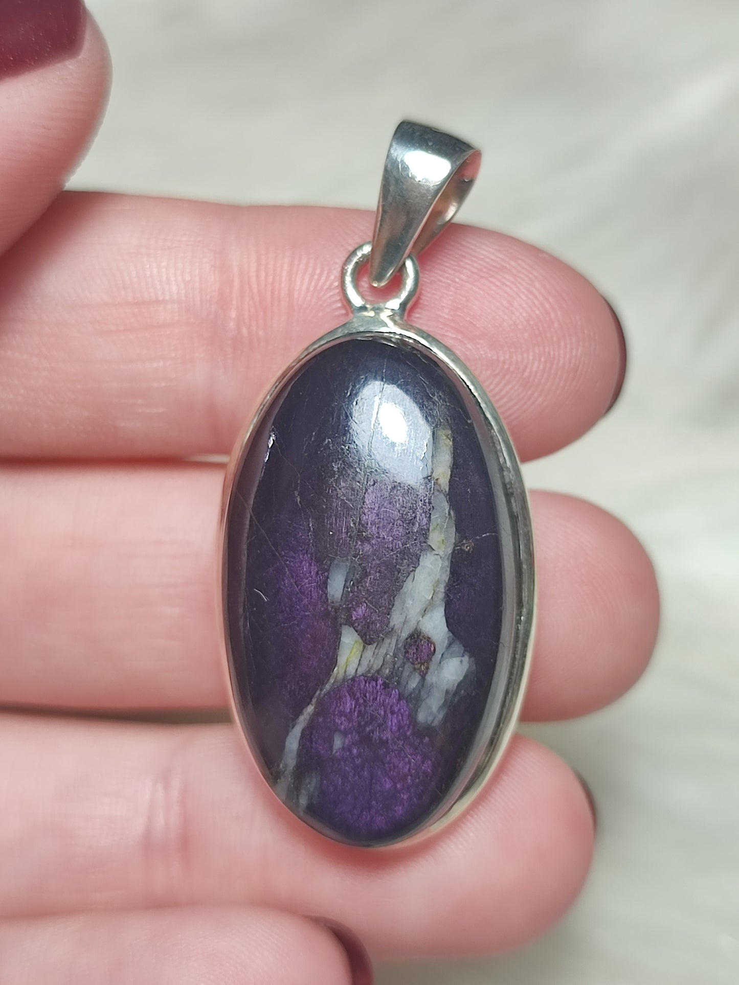 Colgante plata 925 con purpurita extra n°57