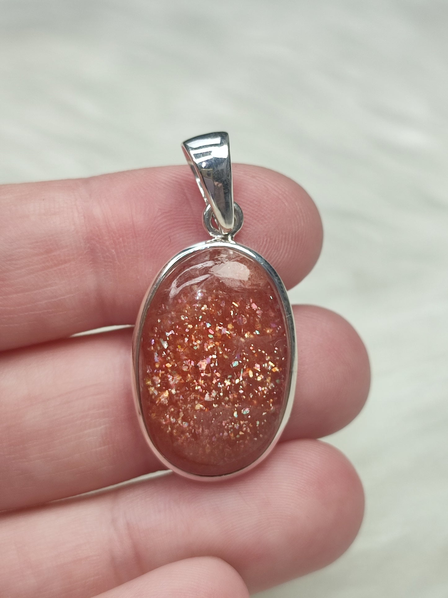 Colgante plata 925 con piedra sol n° 39