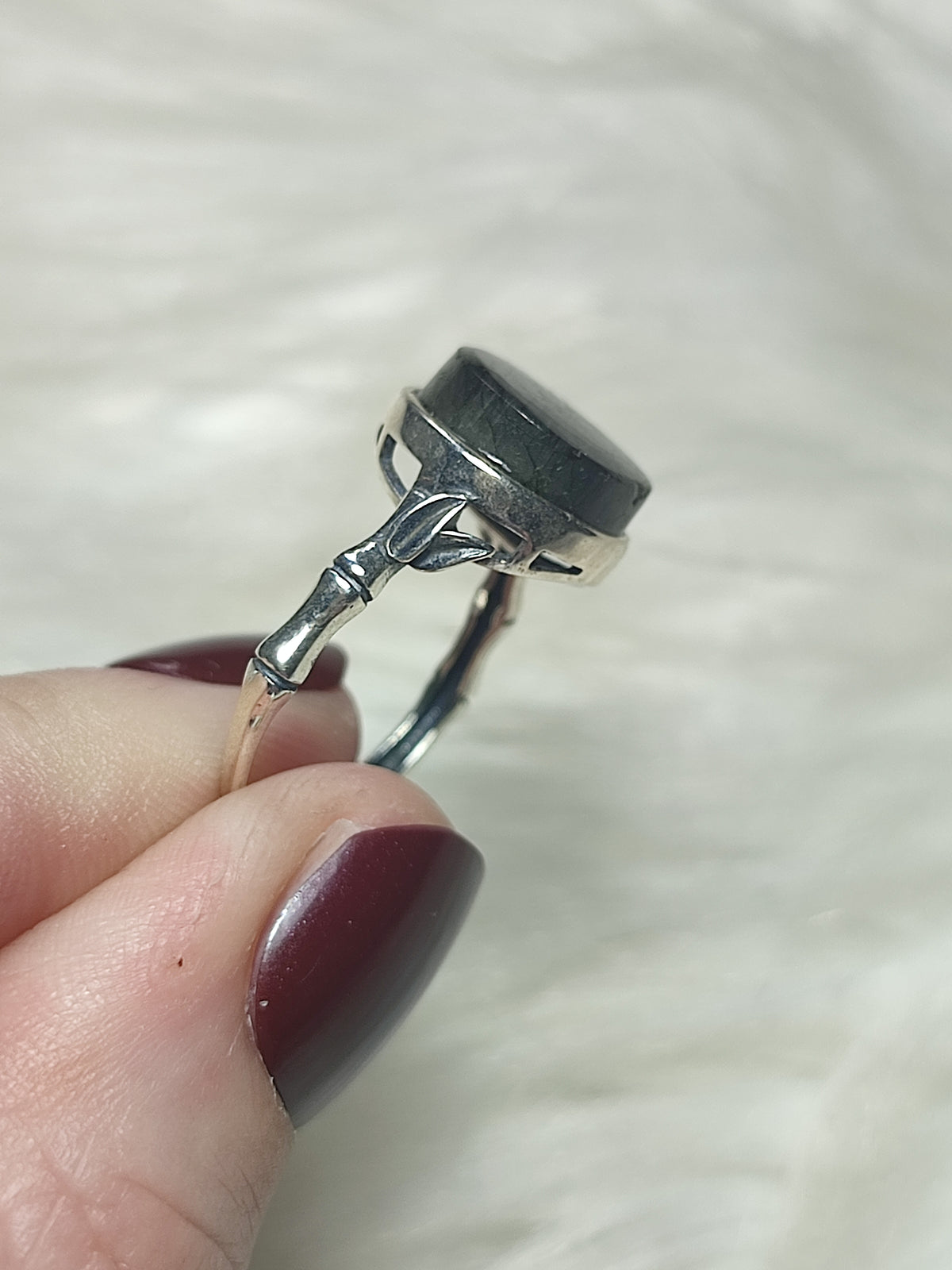 Anillo plata 925 con labradorita Espectrolita - ajustable número 2
