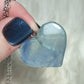 Collar fluorita azul - corazón 87