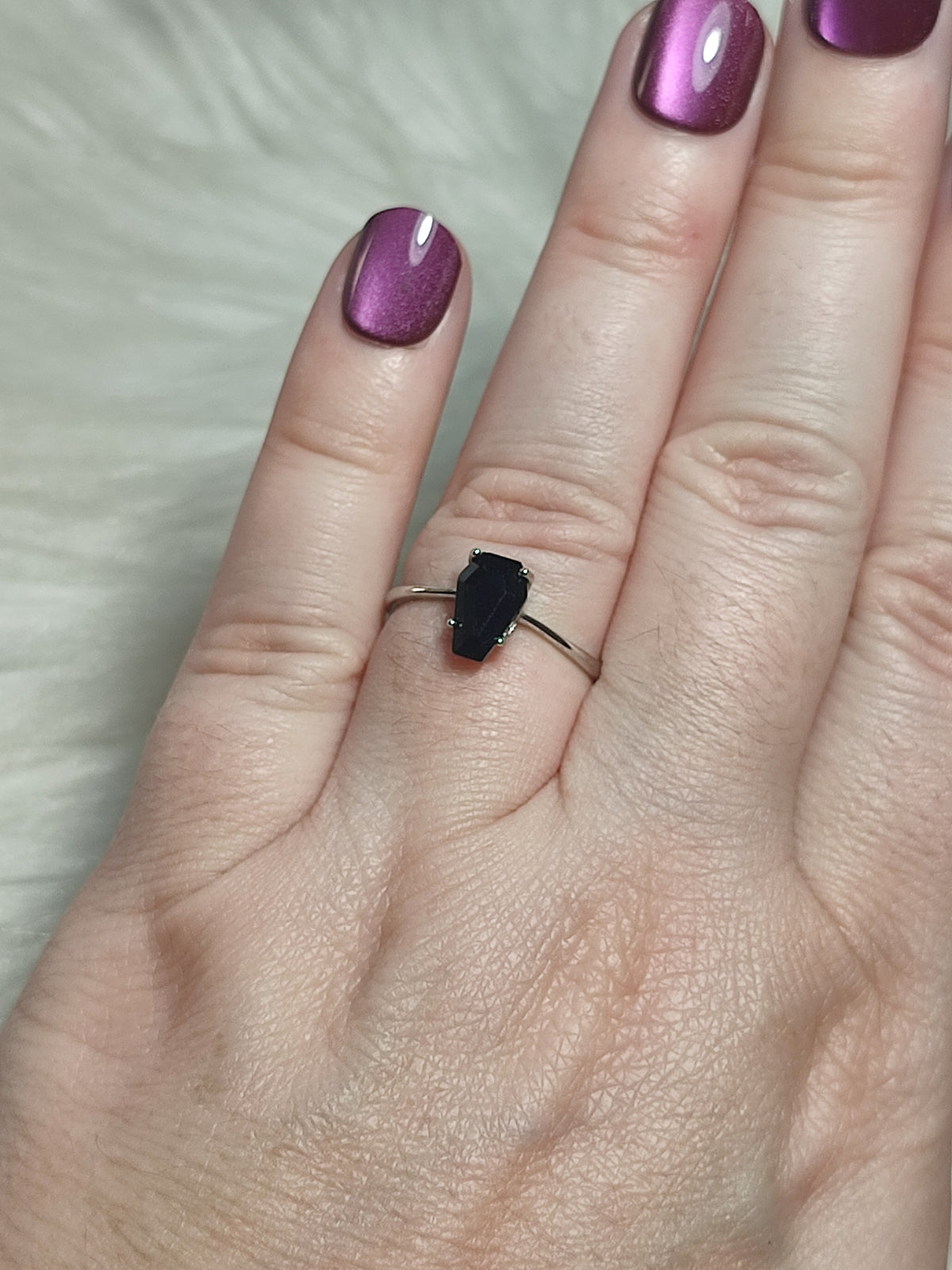 Anillo plata 925 con espinela - ajustable n° 25