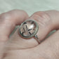 Anillo plata 925 con cuarzo turmalina- ajustable número 1