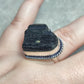 Anillo baño de plata con turmalina n°13