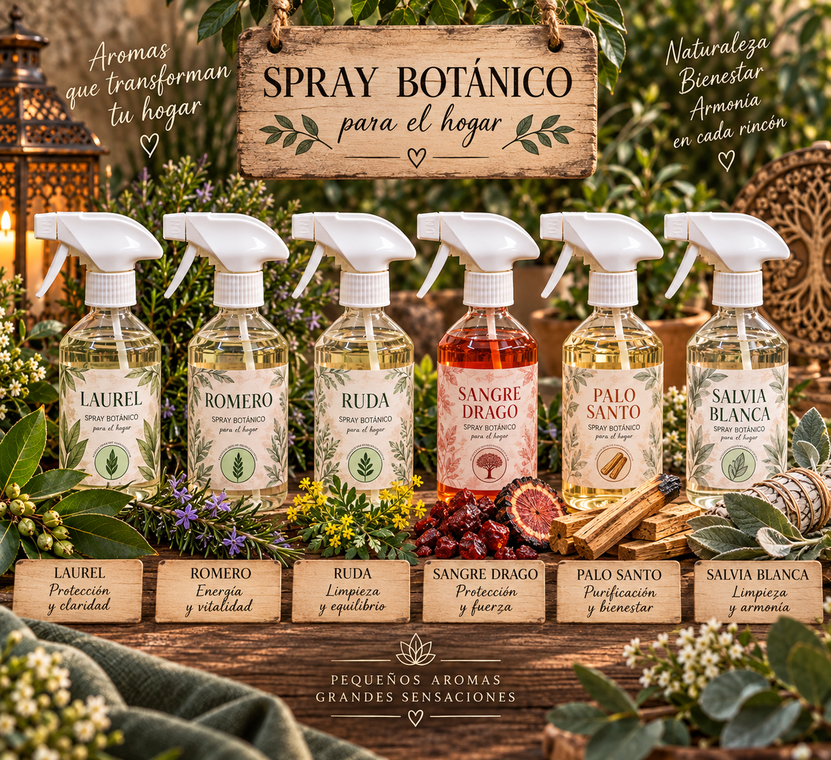 SPRAYS BOTÁNICOS PARA EL HOGAR