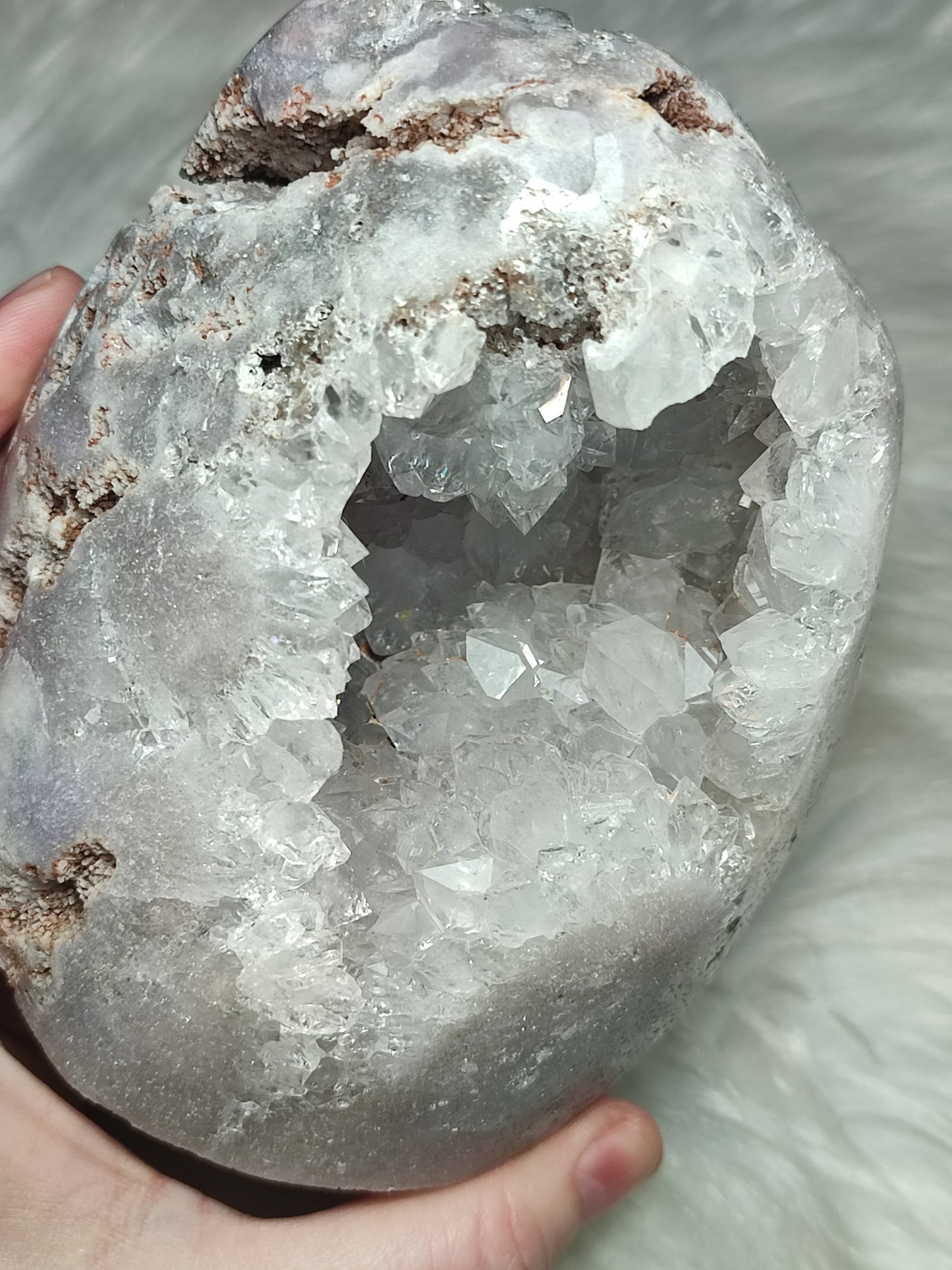 Ágata lavanda Cristalizada extra con 1178 gramos