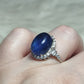 Anillo plata 925 con flúorita azul extra - ajustable