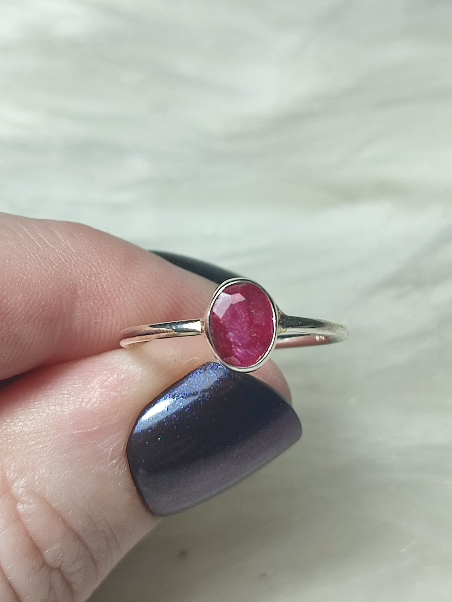 Anillo plata 925 con mineral 19 mm - Leer descripción