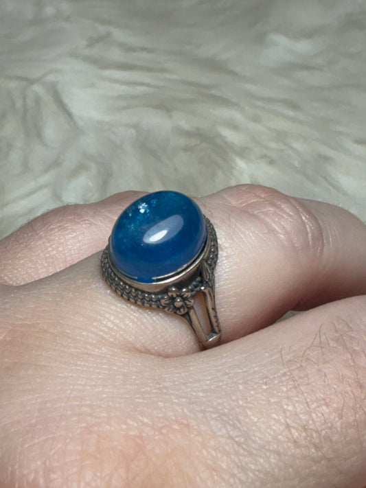 Anillo plata 925 con apatito alta calidad - ajustable n° 1