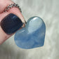 Collar fluorita azul - corazón 101