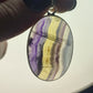 Conjunto baño de plata y flúorita multicolor