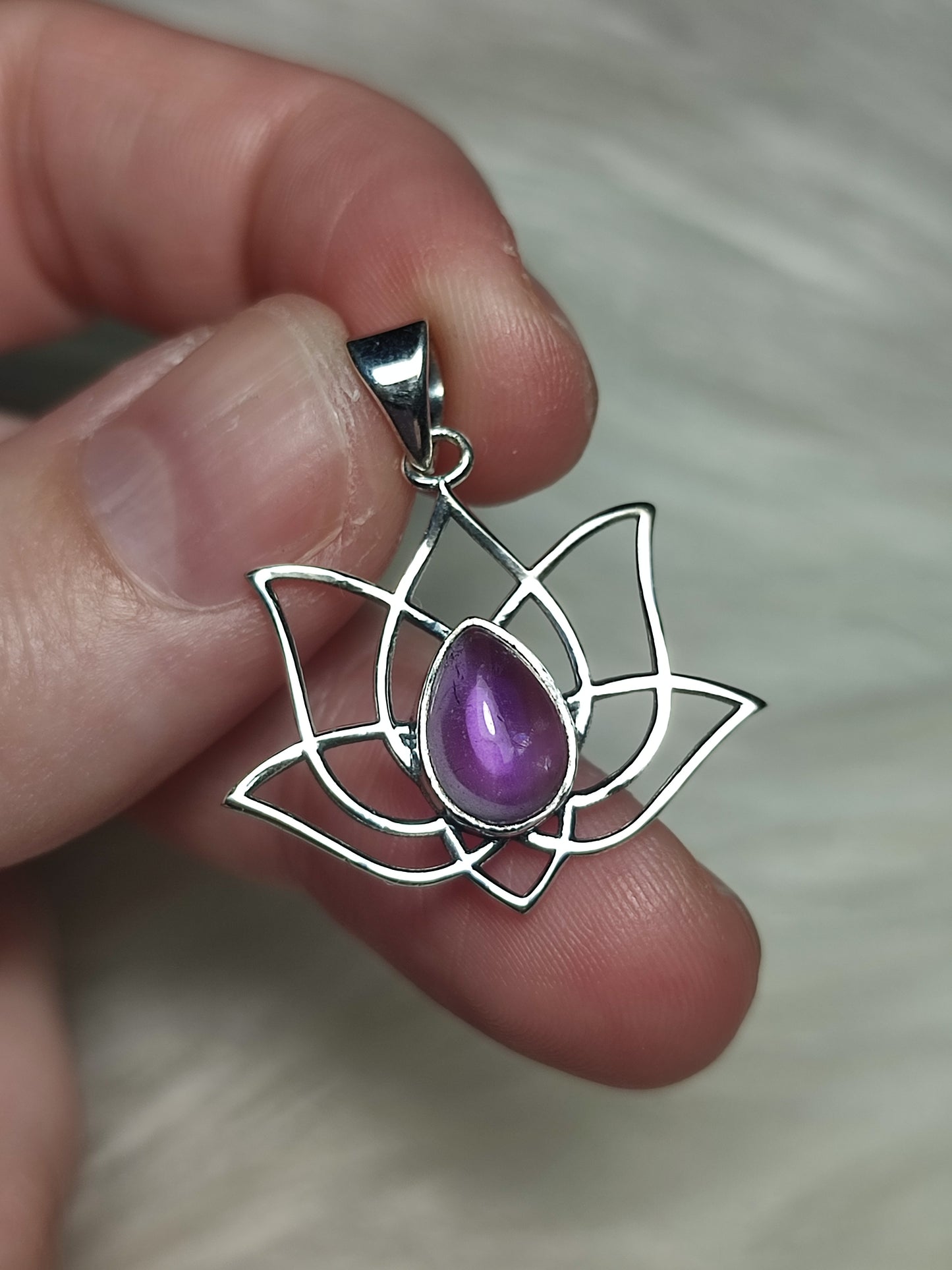 Colgante plata 925 Flor de Loto