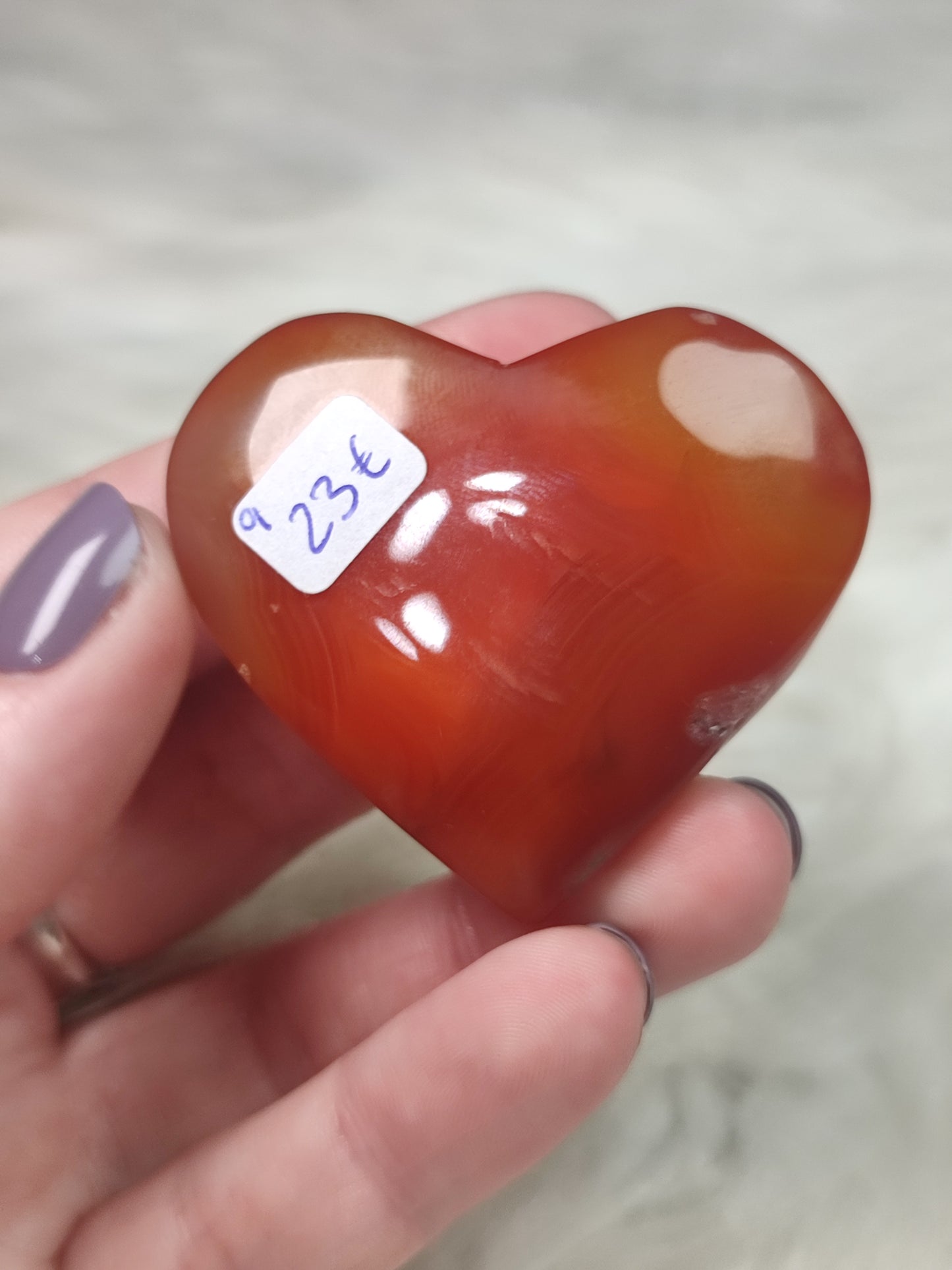 Corazón ágata Cornalina - N° 9