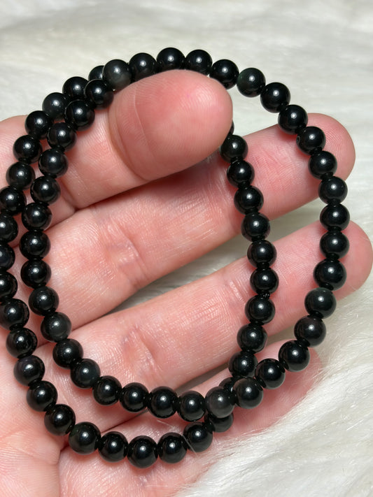 Pulsera bola obsidiana arcoiris 5 mm
