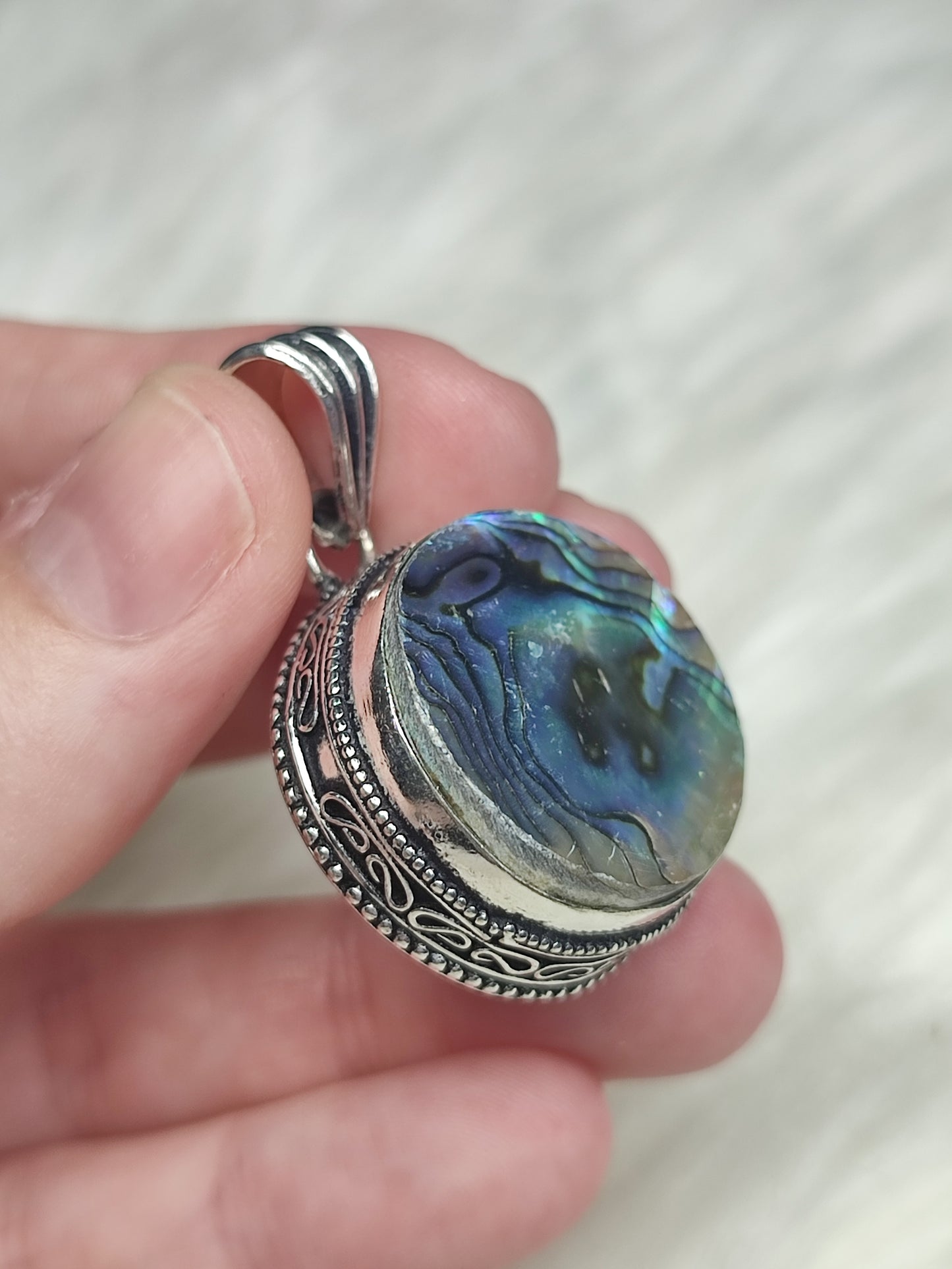 Colgante baño de plata con abulón  - N° 69
