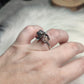 Anillo plata de ley 925 con cuarzo jardín - Dragón bebé 303