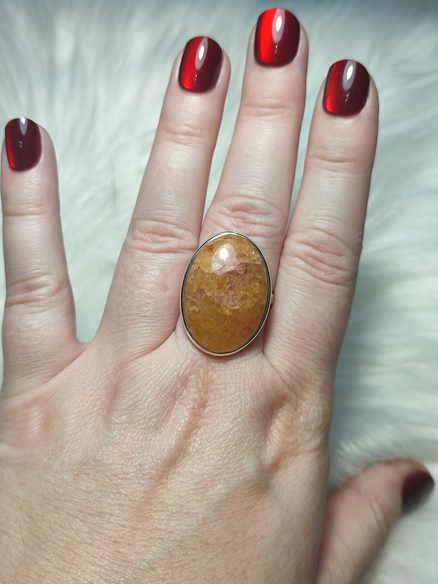 Anillo plata 925 con cuarzo Sanador - ajustable n° 53