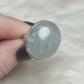 Anillo plata 925 con amatista trapiche - ajustable n° 37