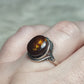 Anillo plata 925 con ágata de fuego - ajustable n° 1