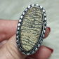 Anillo baño de plata con ágata alemana - ref.50