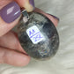 Colgante acero con piedra luna negra n°A1