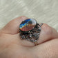 Anillo plata 925 con labradorita espectrolita - ajustable n° 10