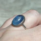 Anillo plata 925 con aguamarina alta calidad - ajustable n° 34