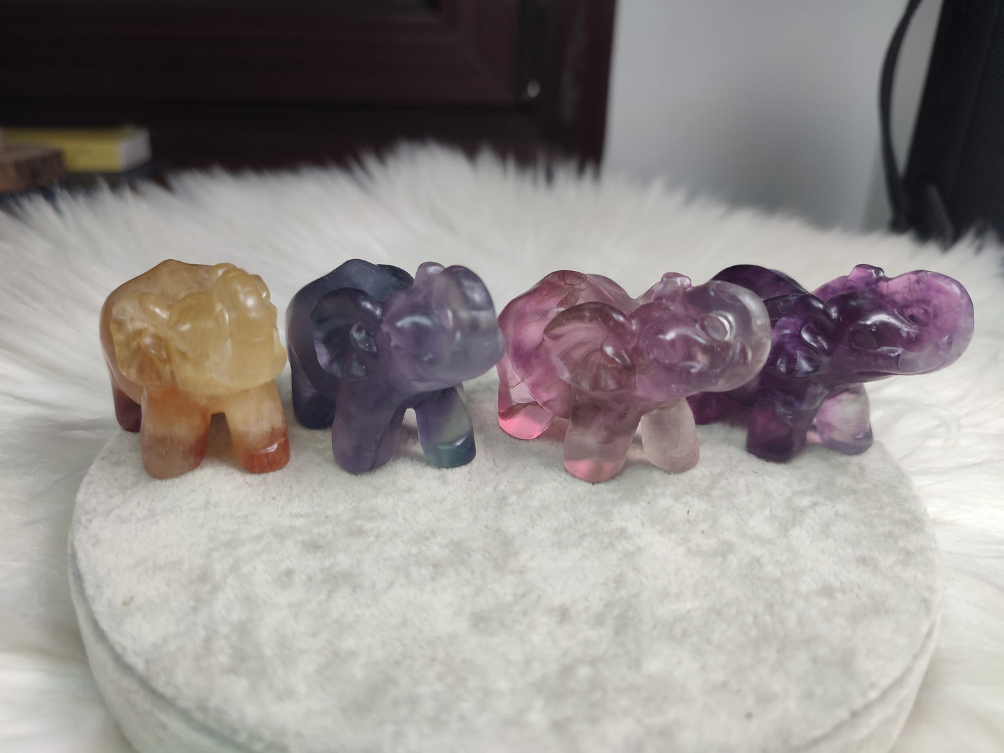 Elefante de la suerte - Flúorita