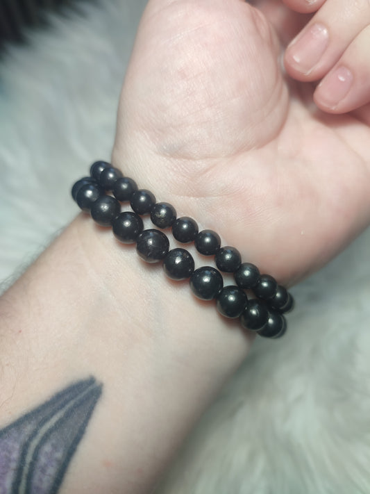 Pulsera bolas shungit - Diferentes tamaños