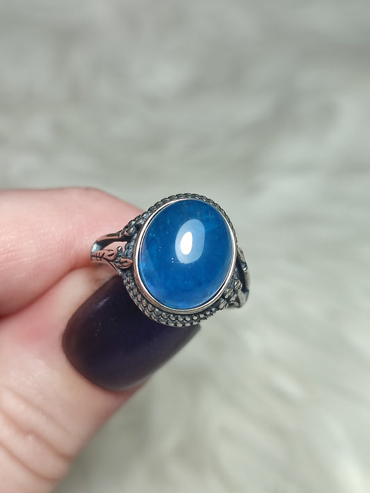 Anillo plata 925 con apatito alta calidad - ajustable n° 2