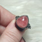 Anillo plata 925 con rodocrosita AAA - ajustable número 33