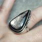 Anillo baño de plata con hiperstena n°11