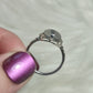 Anillo plata 925 con cuarzo turmalina- ajustable número 1