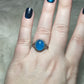 Anillo plata 925 con apatito azul - ajustable n° 17