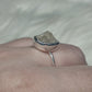 Anillo plata de ley 925 con herkimer - 17.50 mm diámetro