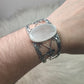 Brazalete baño de plata con selenita - N° 17